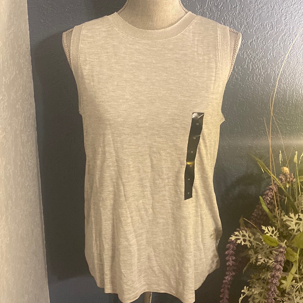 NWT Banana Republic Gray Shimmer Tank- Medium